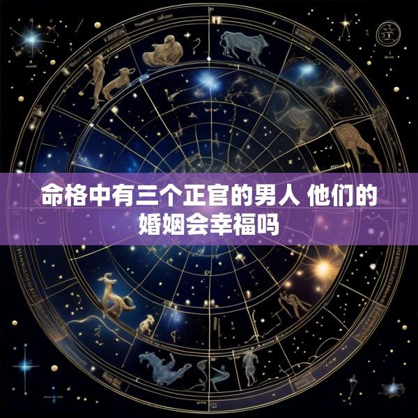 命格中有三个正官的男人 他们的婚姻会幸福吗