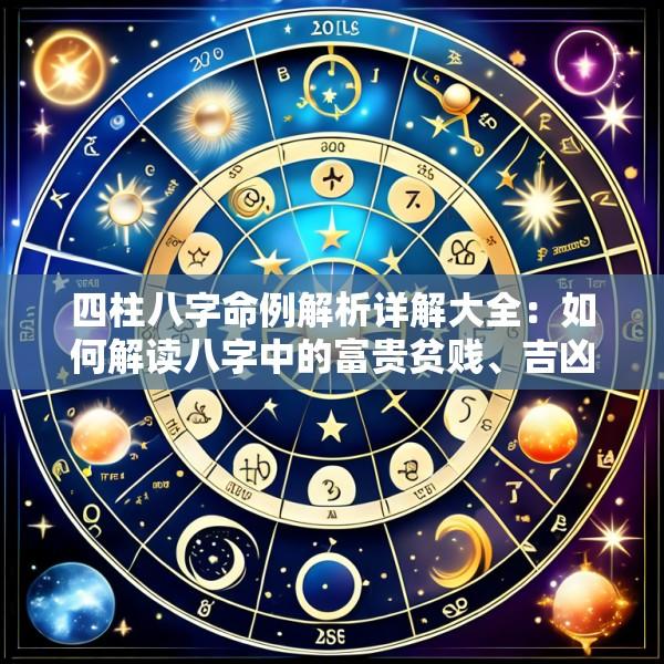 四柱八字命例解析详解大全：如何解读八字中的富贵贫贱、吉凶祸福