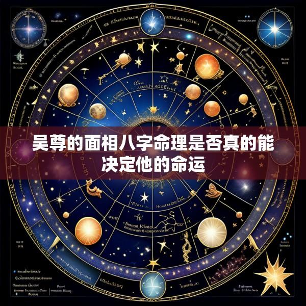 吴尊的面相八字命理是否真的能决定他的命运