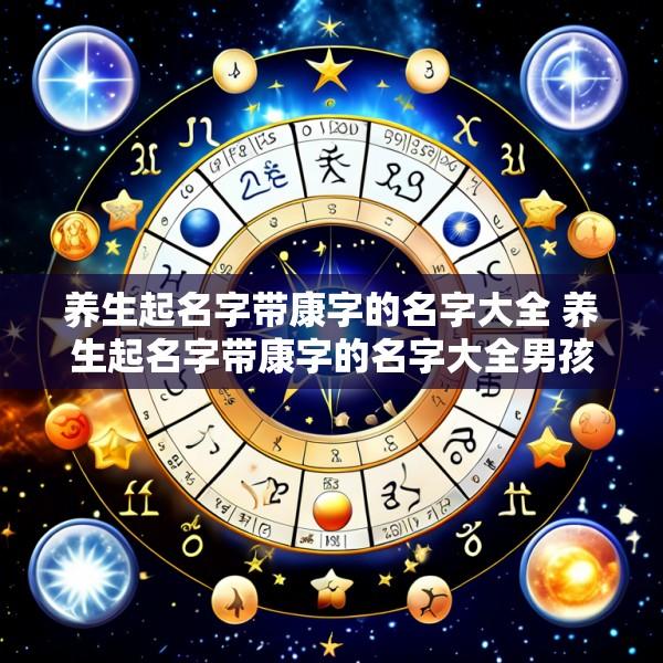 养生起名字带康字的名字大全 养生起名字带康字的名字大全男孩