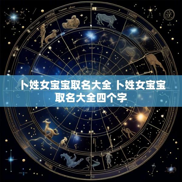 卜姓女宝宝取名大全 卜姓女宝宝取名大全四个字