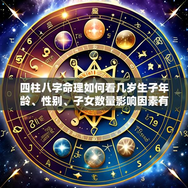 四柱八字命理如何看几岁生子年龄、性别、子女数量影响因素有哪些