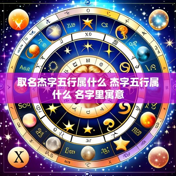 取名杰字五行属什么 杰字五行属什么 名字里寓意