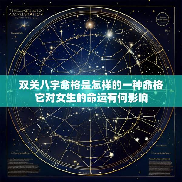 双关八字命格是怎样的一种命格它对女生的命运有何影响