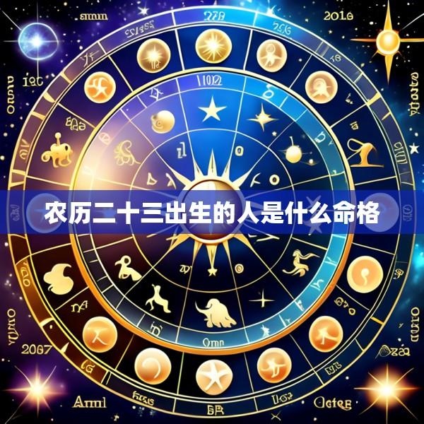 农历二十三出生的人是什么命格