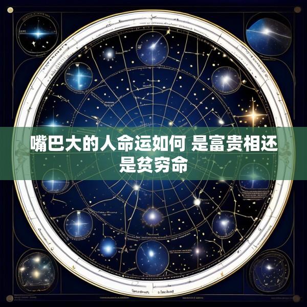 嘴巴大的人命运如何 是富贵相还是贫穷命