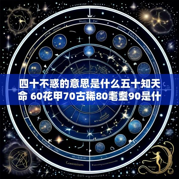 四十不惑的意思是什么五十知天命 60花甲70古稀80耄耋90是什么