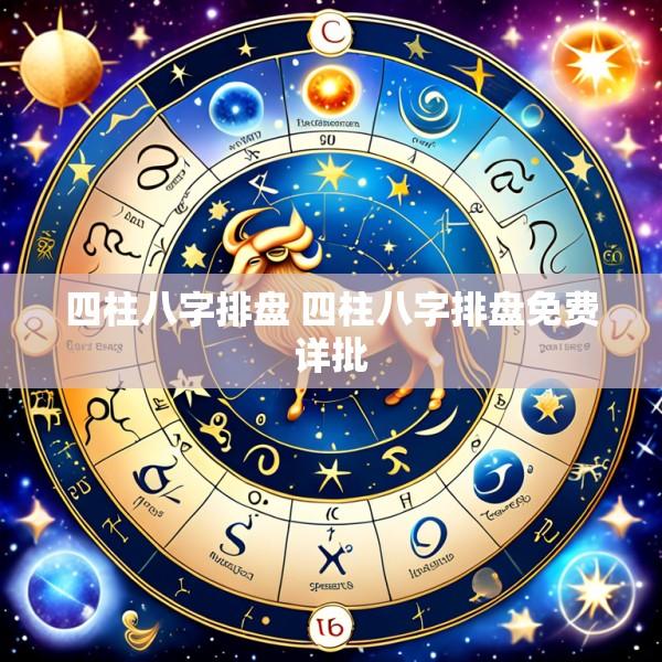 四柱八字排盘 四柱八字排盘免费详批
