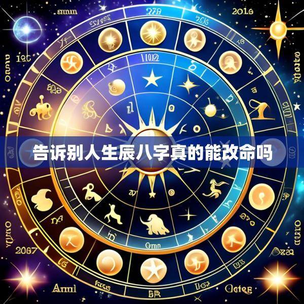 告诉别人生辰八字真的能改命吗