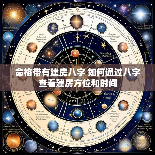 命格带有建房八字 如何通过八字查看建房方位和时间