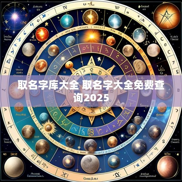 取名字库大全 取名字大全免费查询2025