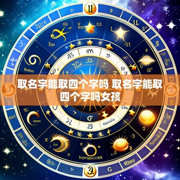 取名字能取四个字吗 取名字能取四个字吗女孩