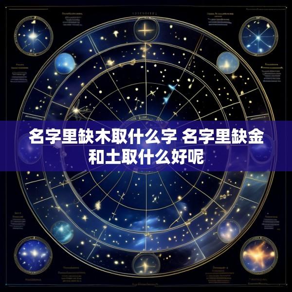 名字里缺木取什么字 名字里缺金和土取什么好呢