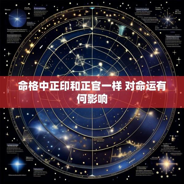 命格中正印和正官一样 对命运有何影响