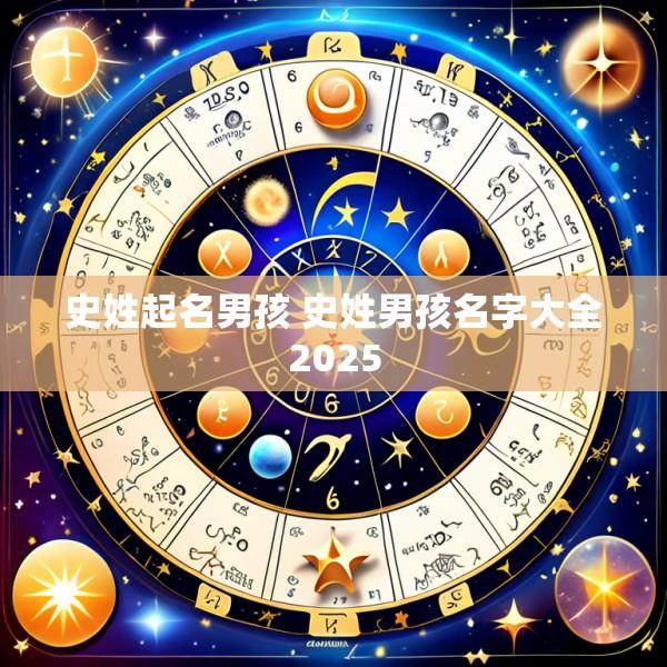 史姓起名男孩 史姓男孩名字大全2025