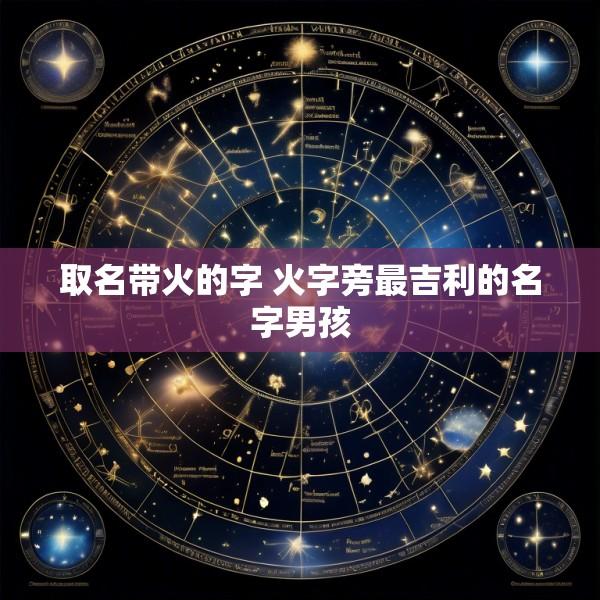 取名带火的字 火字旁最吉利的名字男孩