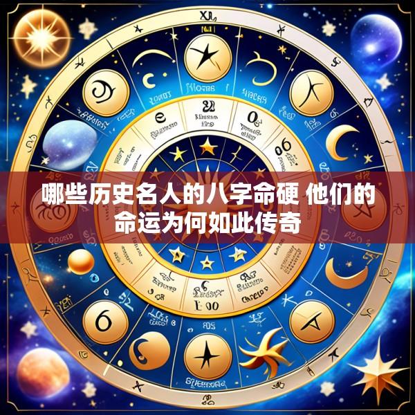 哪些历史名人的八字命硬 他们的命运为何如此传奇