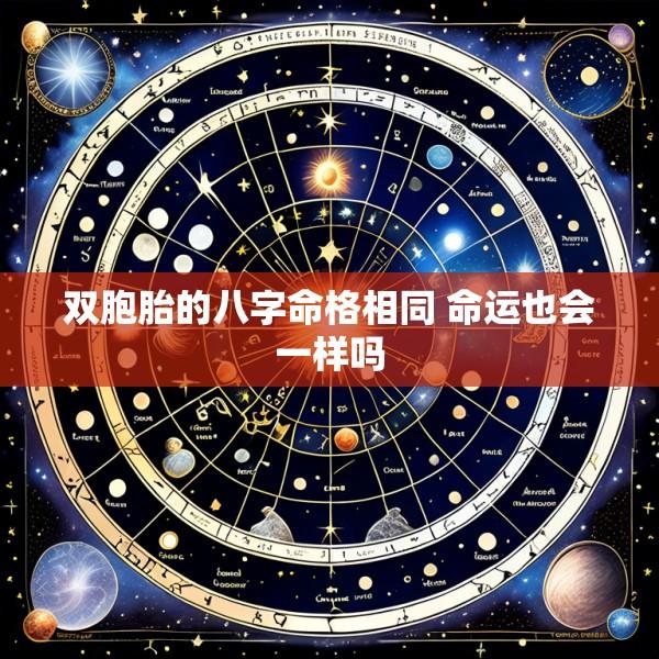 双胞胎的八字命格相同 命运也会一样吗
