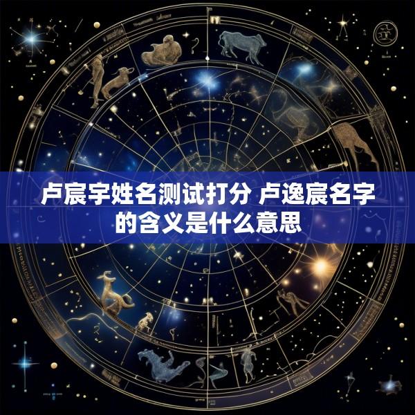卢宸宇姓名测试打分 卢逸宸名字的含义是什么意思