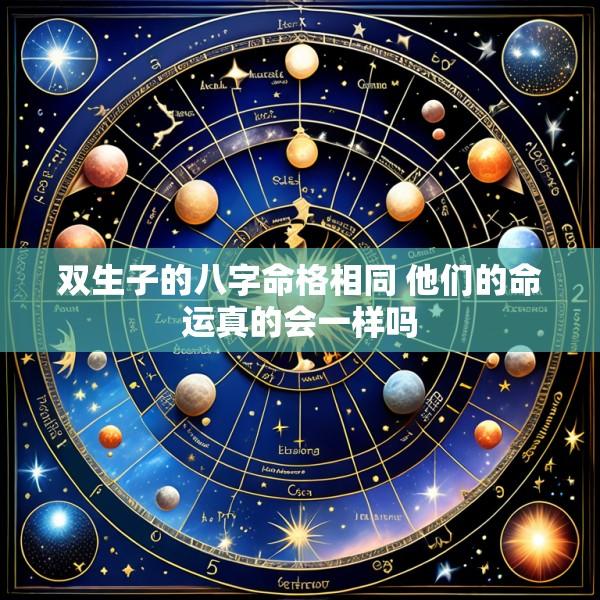 双生子的八字命格相同 他们的命运真的会一样吗