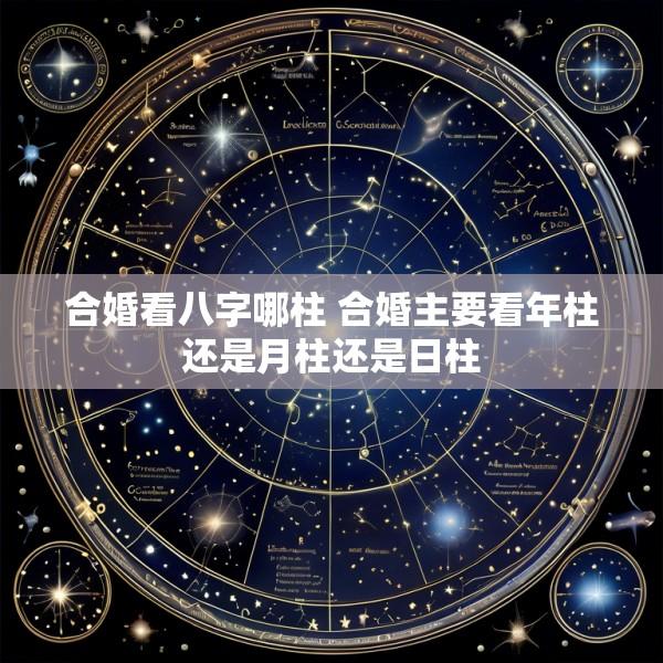 合婚看八字哪柱 合婚主要看年柱还是月柱还是日柱
