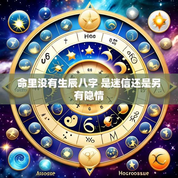 命里没有生辰八字 是迷信还是另有隐情