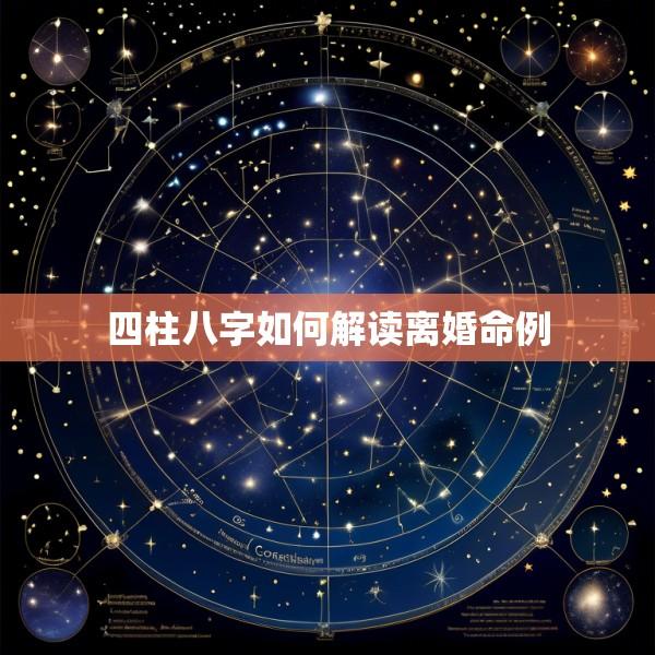 四柱八字如何解读离婚命例