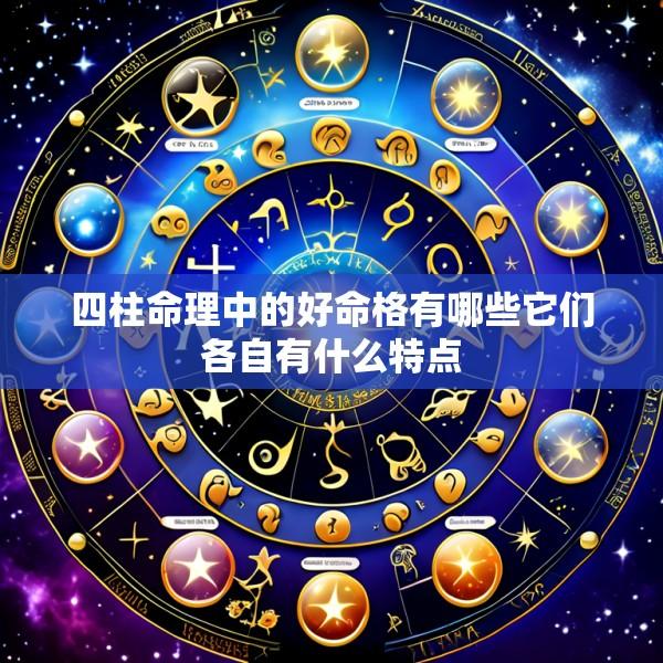 四柱命理中的好命格有哪些它们各自有什么特点
