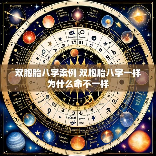 双胞胎八字案例 双胞胎八字一样为什么命不一样