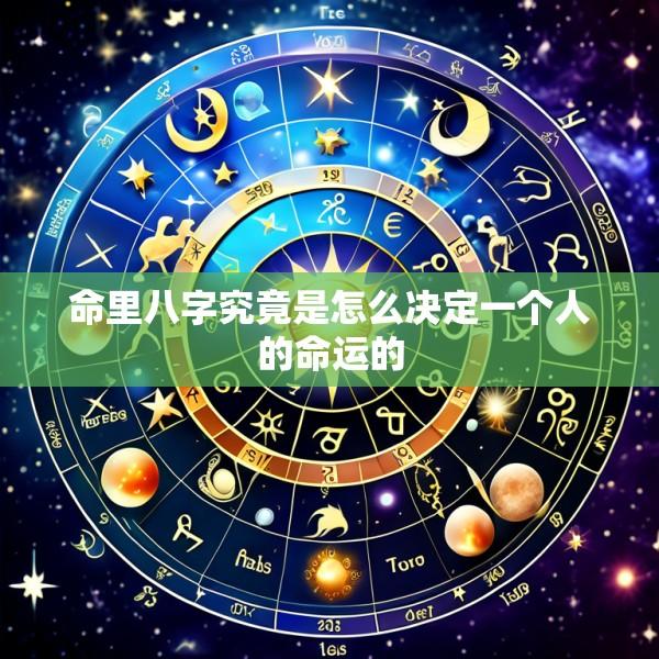 命里八字究竟是怎么决定一个人的命运的