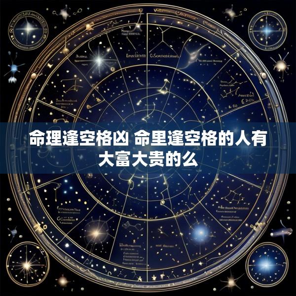 命理逢空格凶 命里逢空格的人有大富大贵的么