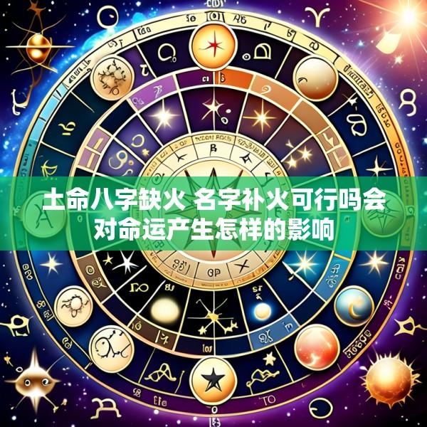 土命八字缺火 名字补火可行吗会对命运产生怎样的影响