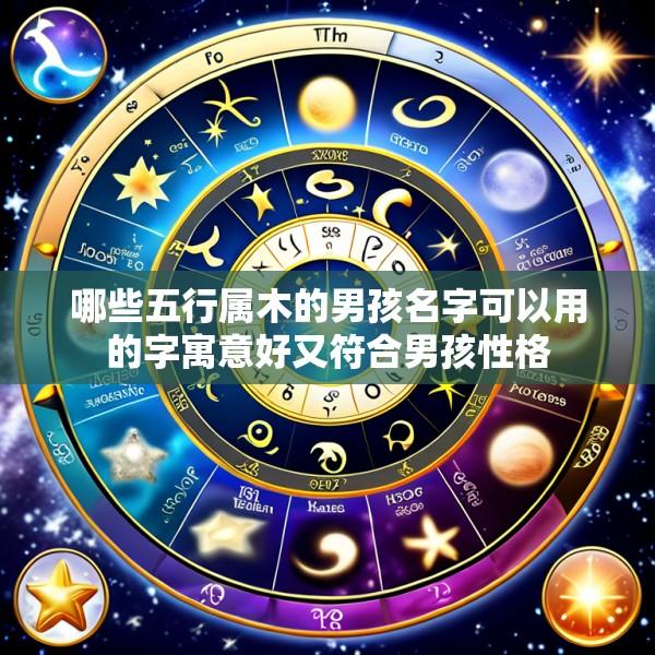 哪些五行属木的男孩名字可以用的字寓意好又符合男孩性格