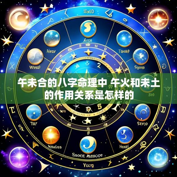 午未合的八字命理中 午火和未土的作用关系是怎样的