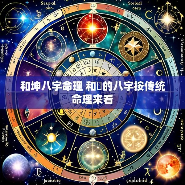 和坤八字命理 和珅的八字按传统命理来看