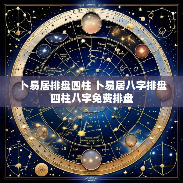 卜易居排盘四柱 卜易居八字排盘四柱八字免费排盘