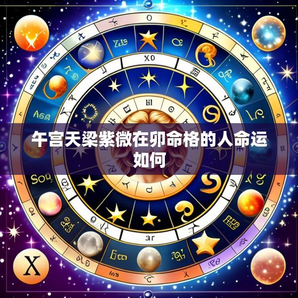 午宫天梁紫微在卯命格的人命运如何