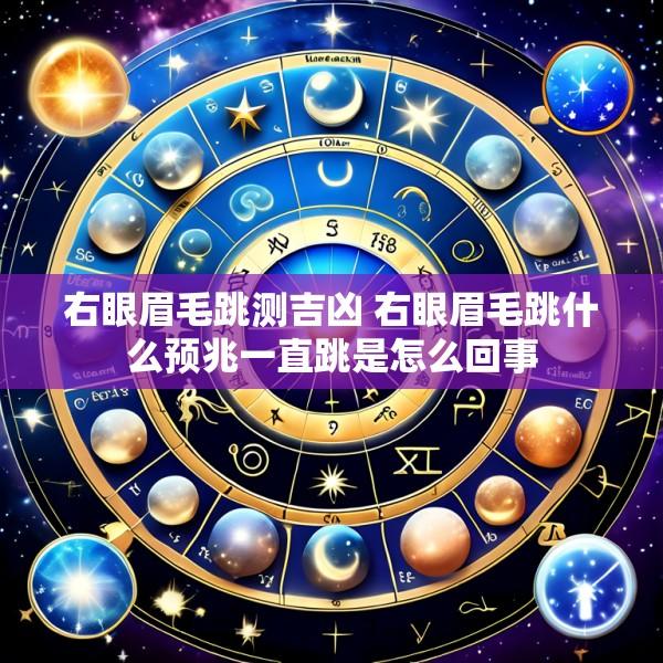 右眼眉毛跳测吉凶 右眼眉毛跳什么预兆一直跳是怎么回事