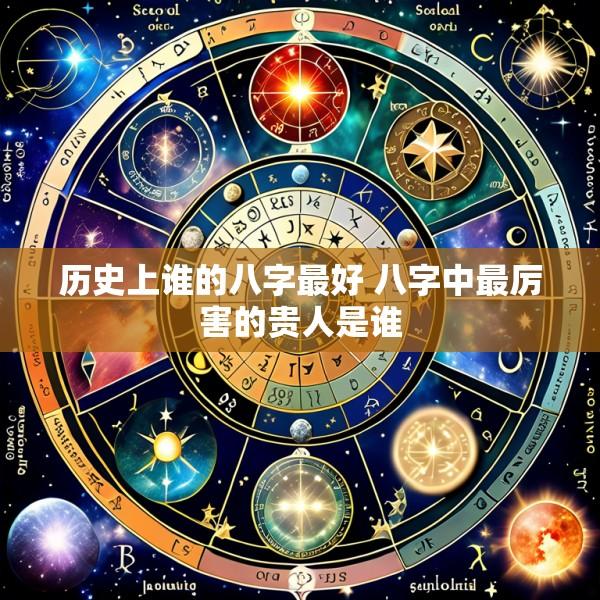 历史上谁的八字最好 八字中最厉害的贵人是谁