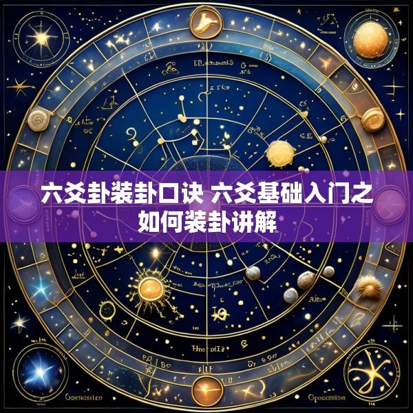 六爻卦装卦口诀 六爻基础入门之如何装卦讲解