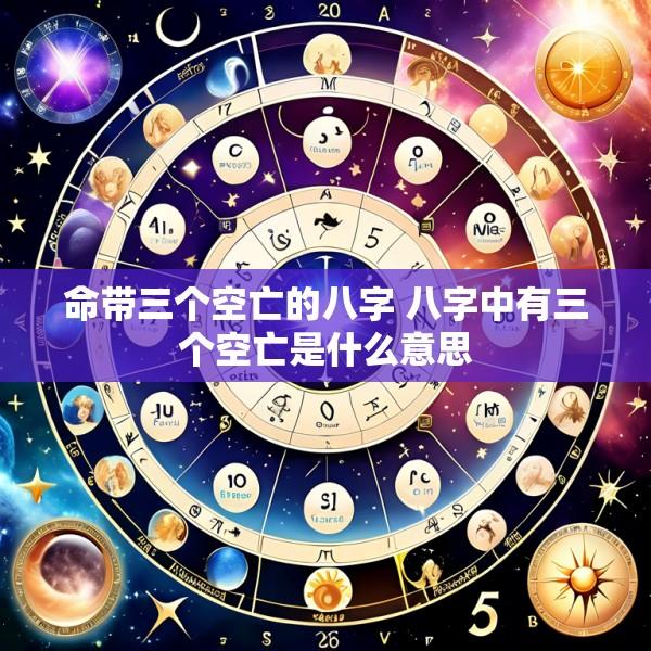 命带三个空亡的八字 八字中有三个空亡是什么意思