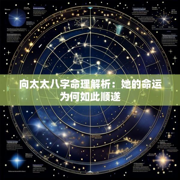 向太太八字命理解析：她的命运为何如此顺遂