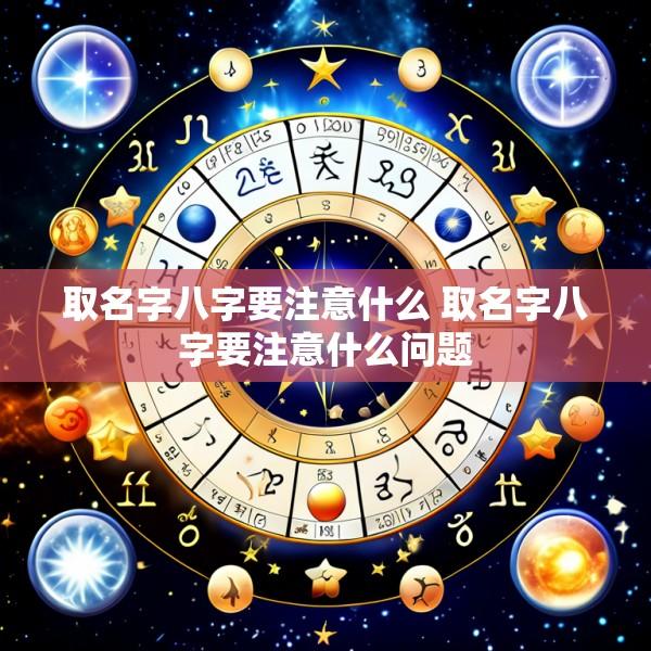 取名字八字要注意什么 取名字八字要注意什么问题