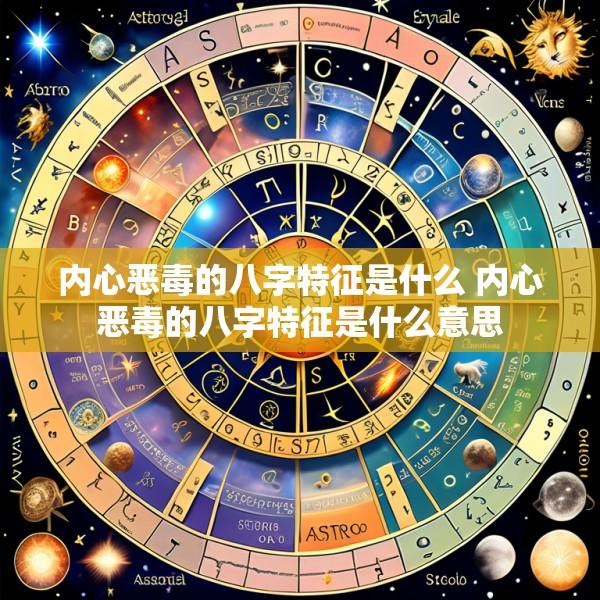 内心恶毒的八字特征是什么 内心恶毒的八字特征是什么意思
