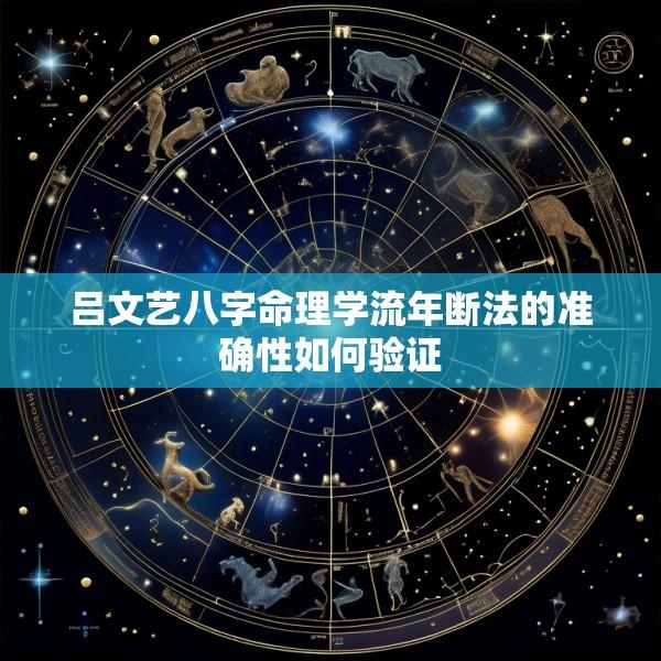 吕文艺八字命理学流年断法的准确性如何验证