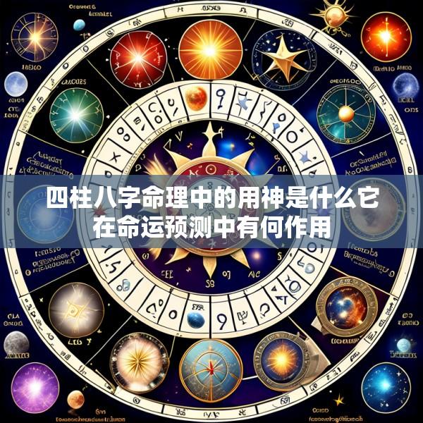 四柱八字命理中的用神是什么它在命运预测中有何作用