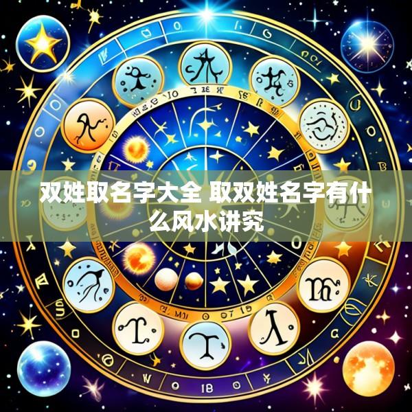双姓取名字大全 取双姓名字有什么风水讲究