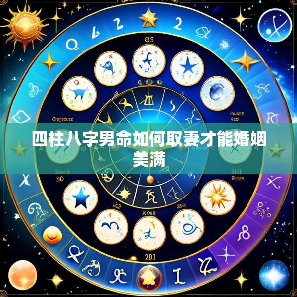 四柱八字男命如何取妻才能婚姻美满