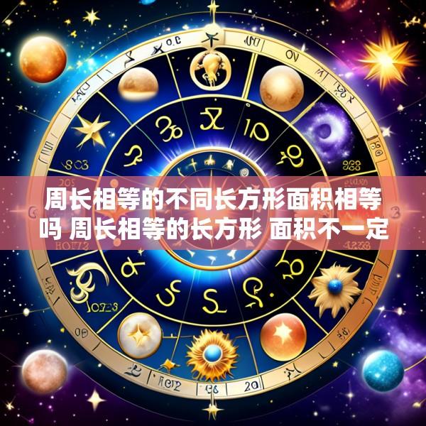 周长相等的不同长方形面积相等吗 周长相等的长方形 面积不一定相等!这句话对不对