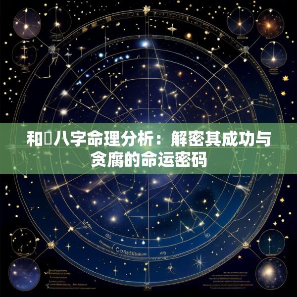 和珅八字命理分析：解密其成功与贪腐的命运密码